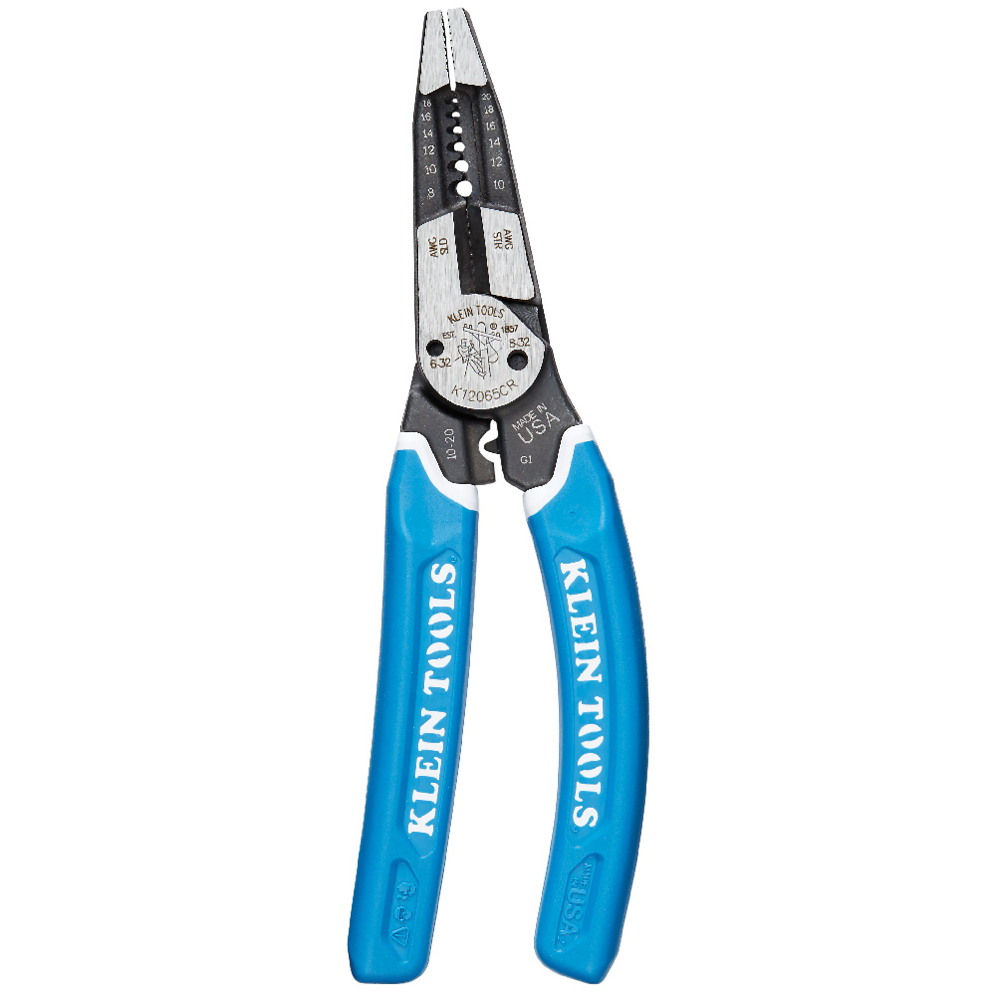 Klein Tools Klein-Kurve Heavy-Duty Wire Stripper/Cutter/Crimper Multi-Tool, 8–20 AWG, Model# K12065CR